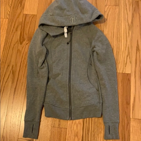lululemon athletica Tops - Lululemon Scuba Hoodie light grey size 2